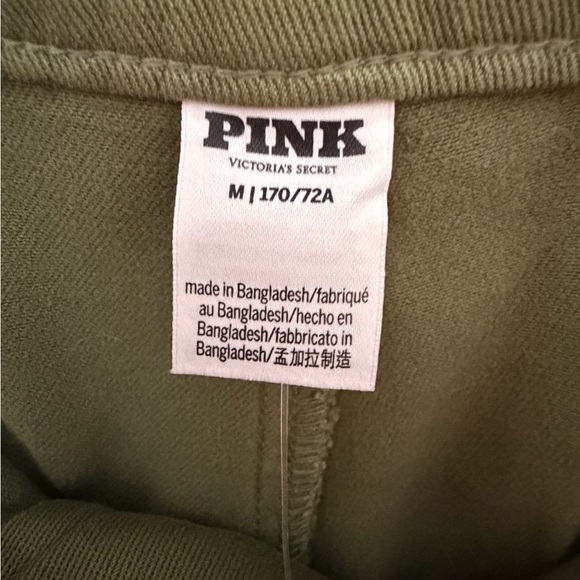PINK Victoria's Secret Olive Wide Leg Cargo Pants - Picture 3 of 5
